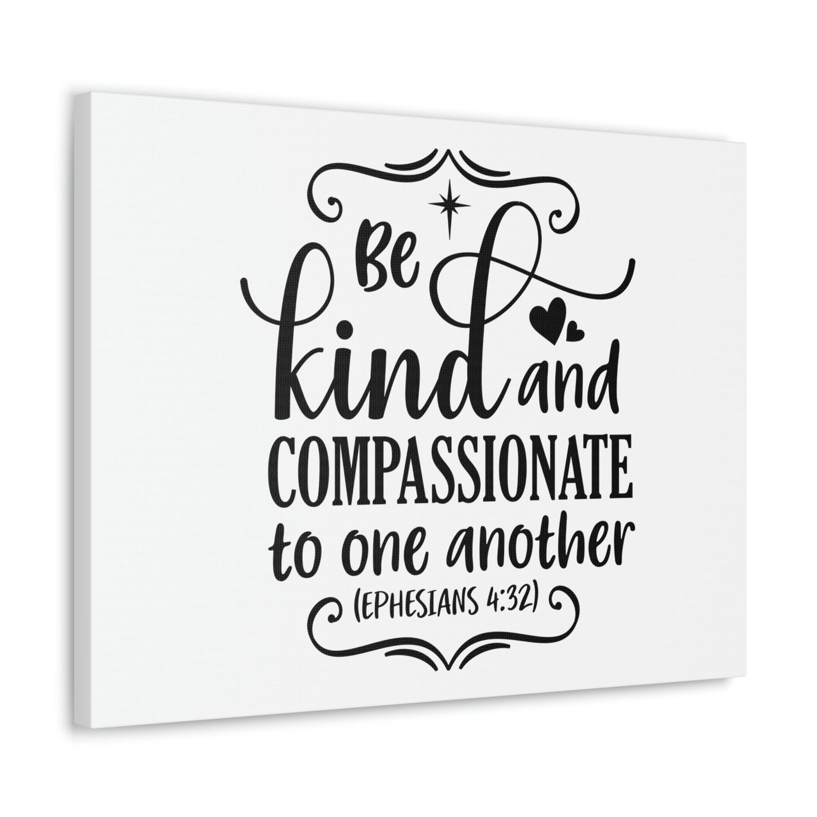 Scripture Walls Compassionate To One Another Ephesians 4:32 Shining Star Bible Verse Canvas Christian Wall Art Ready to Hang Unframed-Express Your Love Gifts