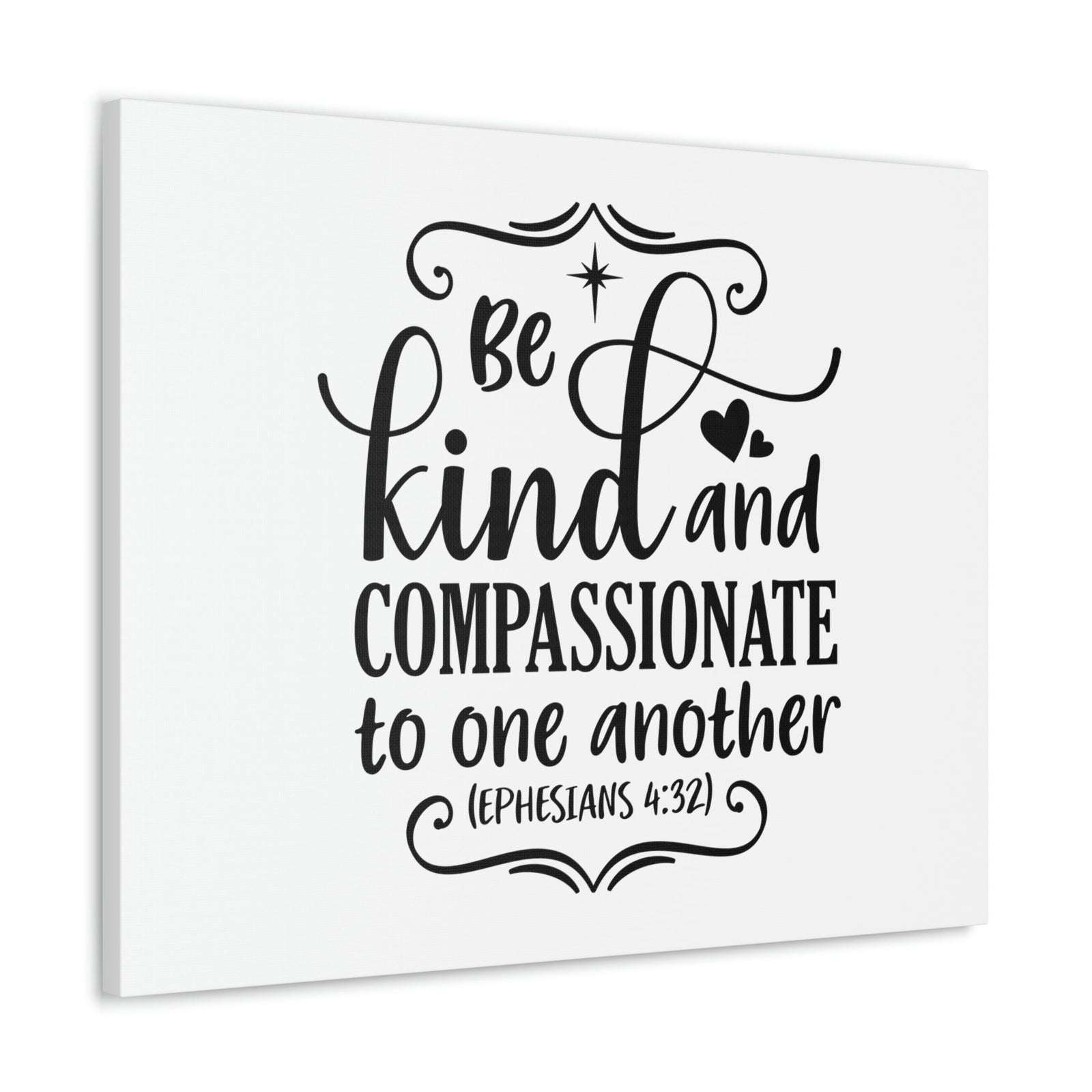 Scripture Walls Compassionate To One Another Ephesians 4:32 Shining Star Bible Verse Canvas Christian Wall Art Ready to Hang Unframed-Express Your Love Gifts
