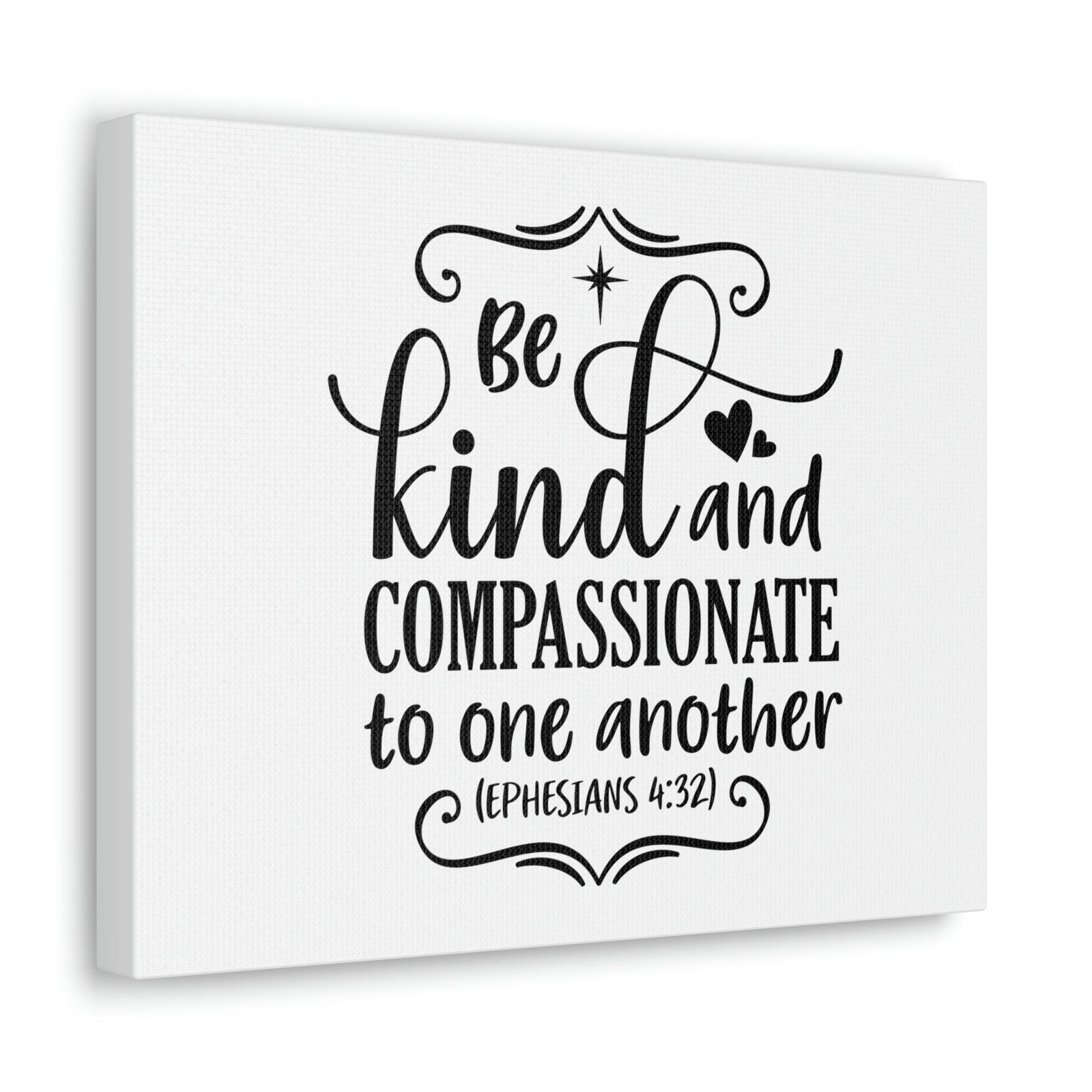 Scripture Walls Compassionate To One Another Ephesians 4:32 Shining Star Bible Verse Canvas Christian Wall Art Ready to Hang Unframed-Express Your Love Gifts