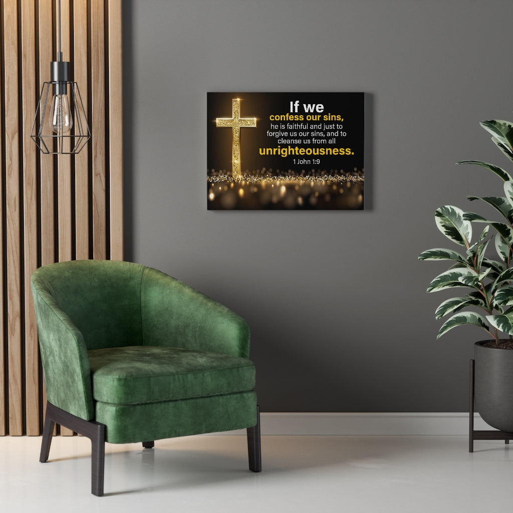 Scripture Walls Confess to Cleanse 1 John 1:9 Wall Art Christian Home Decor Unframed-Express Your Love Gifts