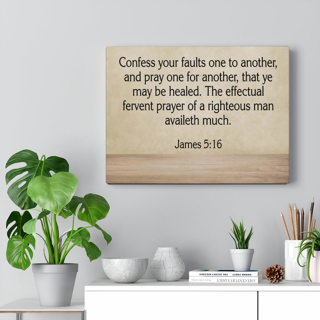 Scripture Walls Confess Your Faults James 5:16 Wall Art Christian Home Decor Unframed-Express Your Love Gifts
