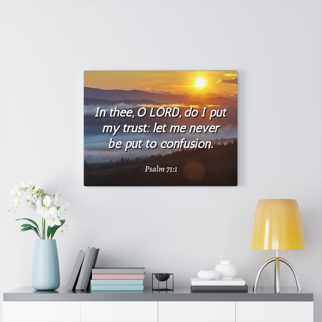 Scripture Walls Confusion Psalm 71:1 Bible Verse Canvas Christian Wall Art Ready to Hang Unframed-Express Your Love Gifts