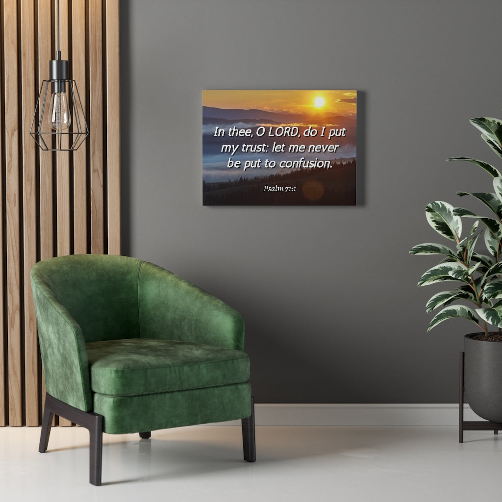 Scripture Walls Confusion Psalm 71:1 Bible Verse Canvas Christian Wall Art Ready to Hang Unframed-Express Your Love Gifts