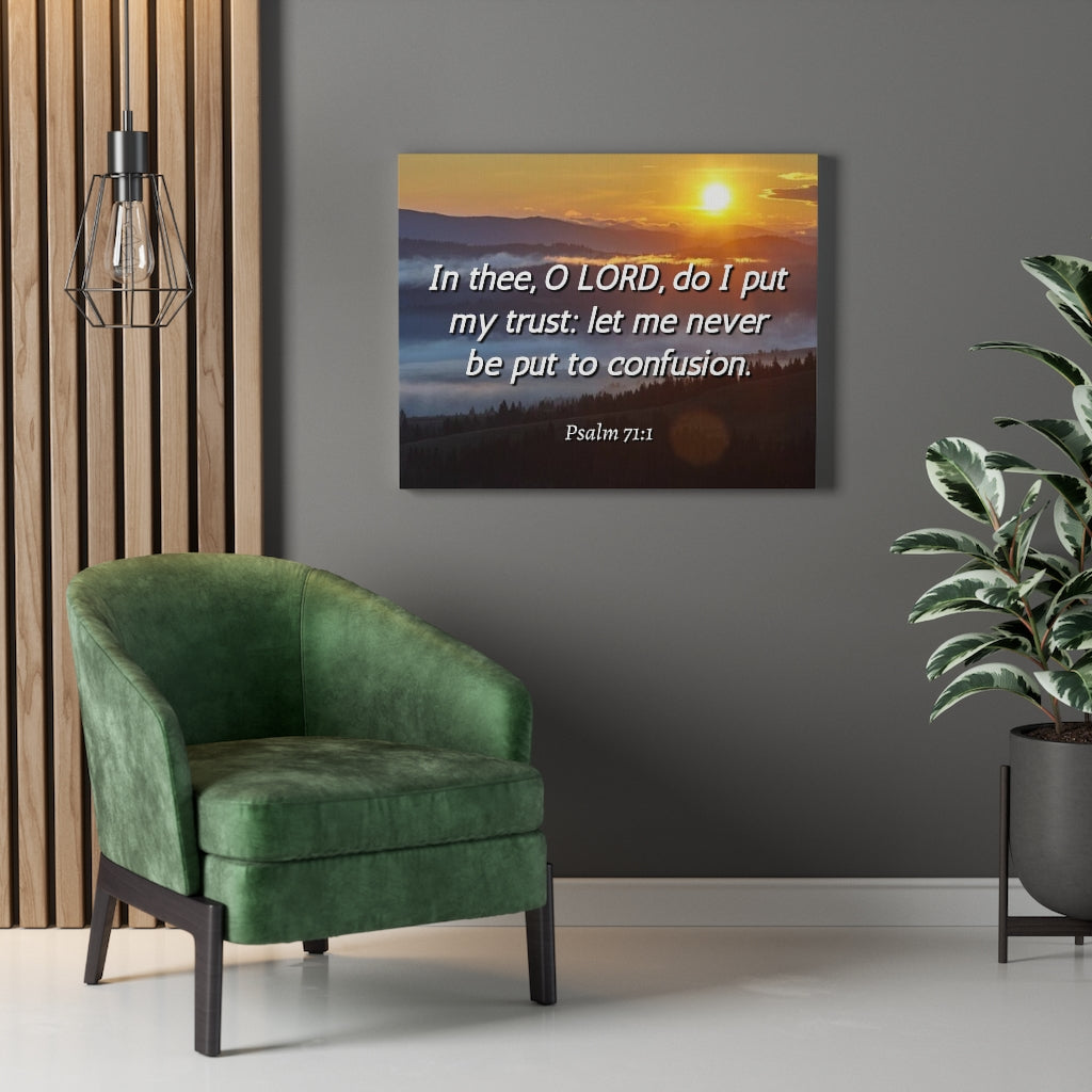 Scripture Walls Confusion Psalm 71:1 Bible Verse Canvas Christian Wall Art Ready to Hang Unframed-Express Your Love Gifts