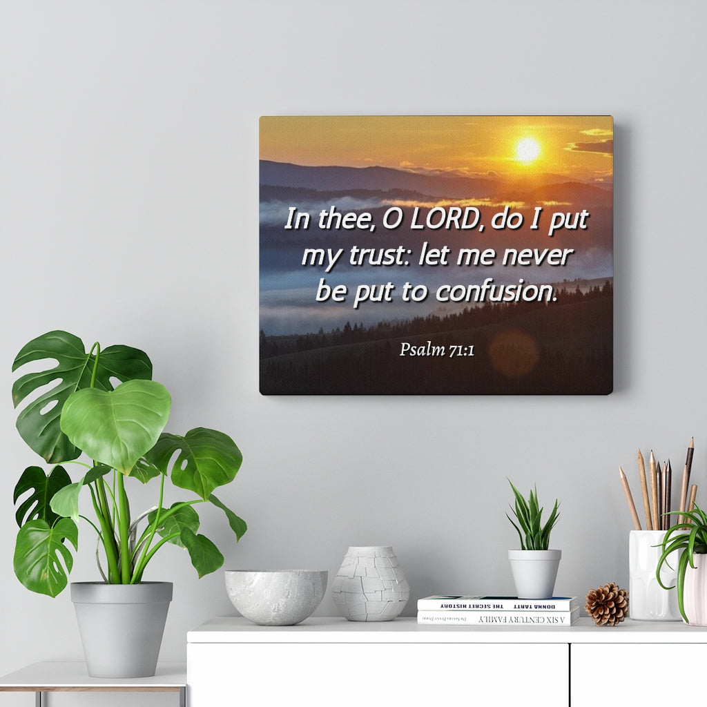 Scripture Walls Confusion Psalm 71:1 Bible Verse Canvas Christian Wall Art Ready to Hang Unframed-Express Your Love Gifts