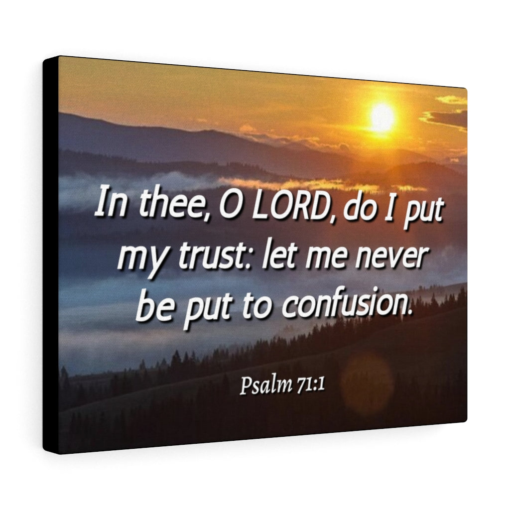 Scripture Walls Confusion Psalm 71:1 Bible Verse Canvas Christian Wall Art Ready to Hang Unframed-Express Your Love Gifts