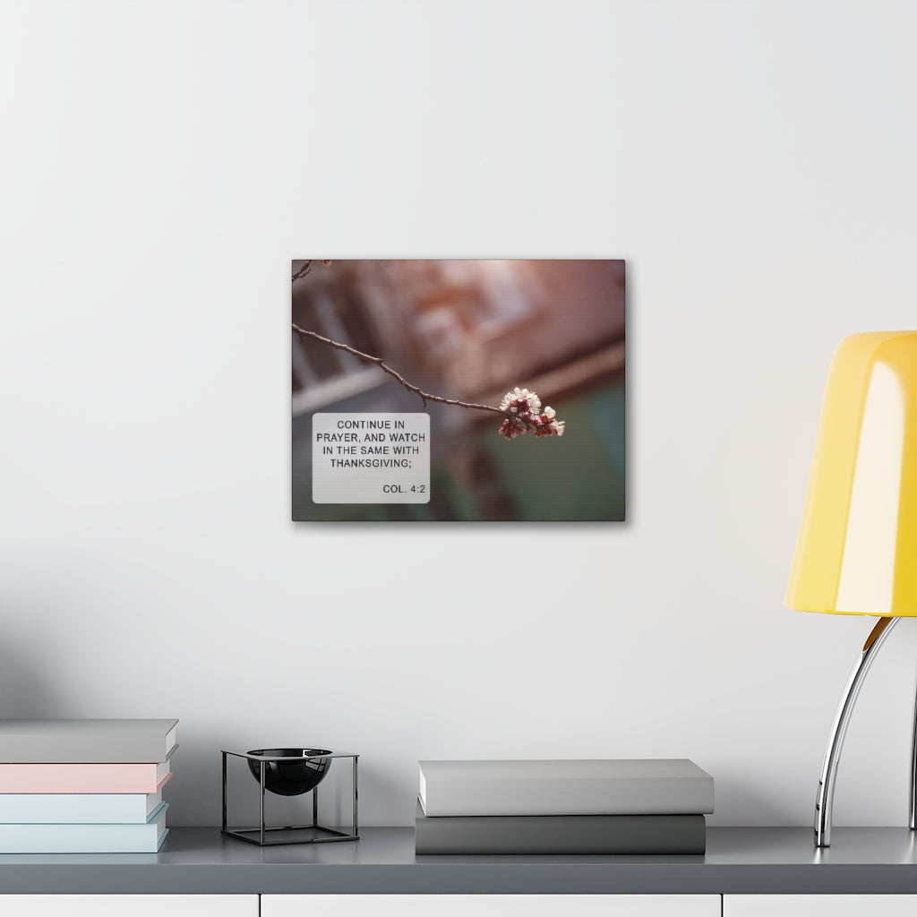 Scripture Walls Continue In Prayer Col 4:2 Bible Verse Canvas Christian Wall Art Ready to Hang Unframed-Express Your Love Gifts