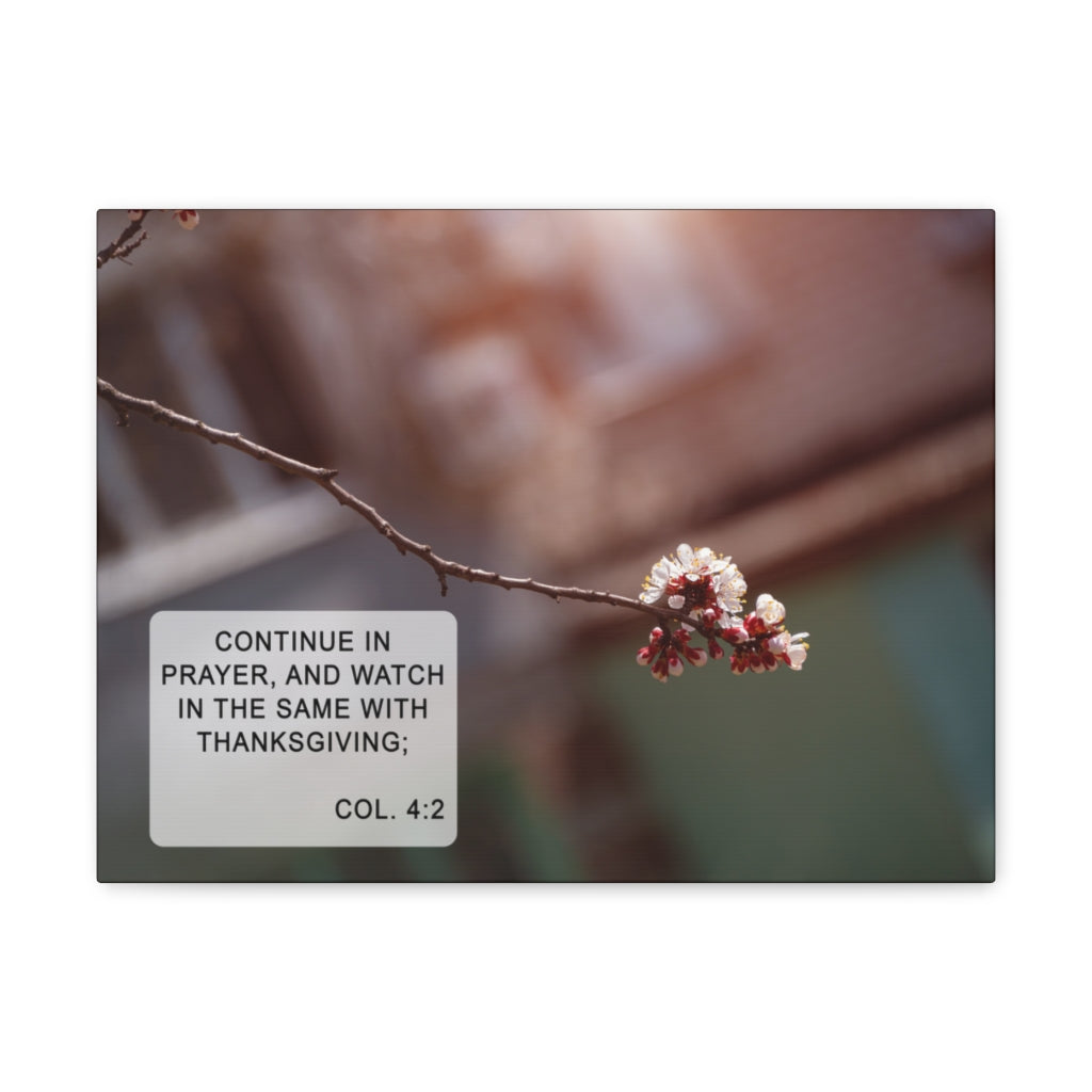 Scripture Walls Continue In Prayer Col 4:2 Bible Verse Canvas Christian Wall Art Ready to Hang Unframed-Express Your Love Gifts