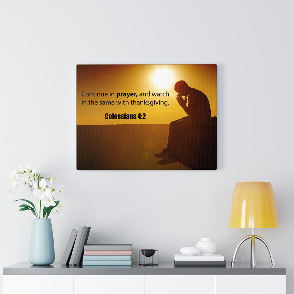 Scripture Walls Continue in Prayer Colossians 4:2 Christian Home Decor Bible Art Unframed-Express Your Love Gifts