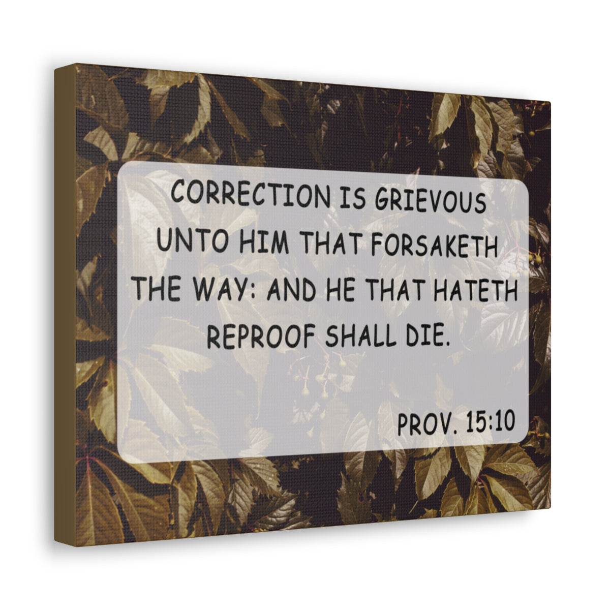 Scripture Walls Correction Is Grievous Proverbs 15:10 Bible Verse Canvas Christian Wall Art Bible Verse Print Ready To Hang Unframed-Express Your Love Gifts