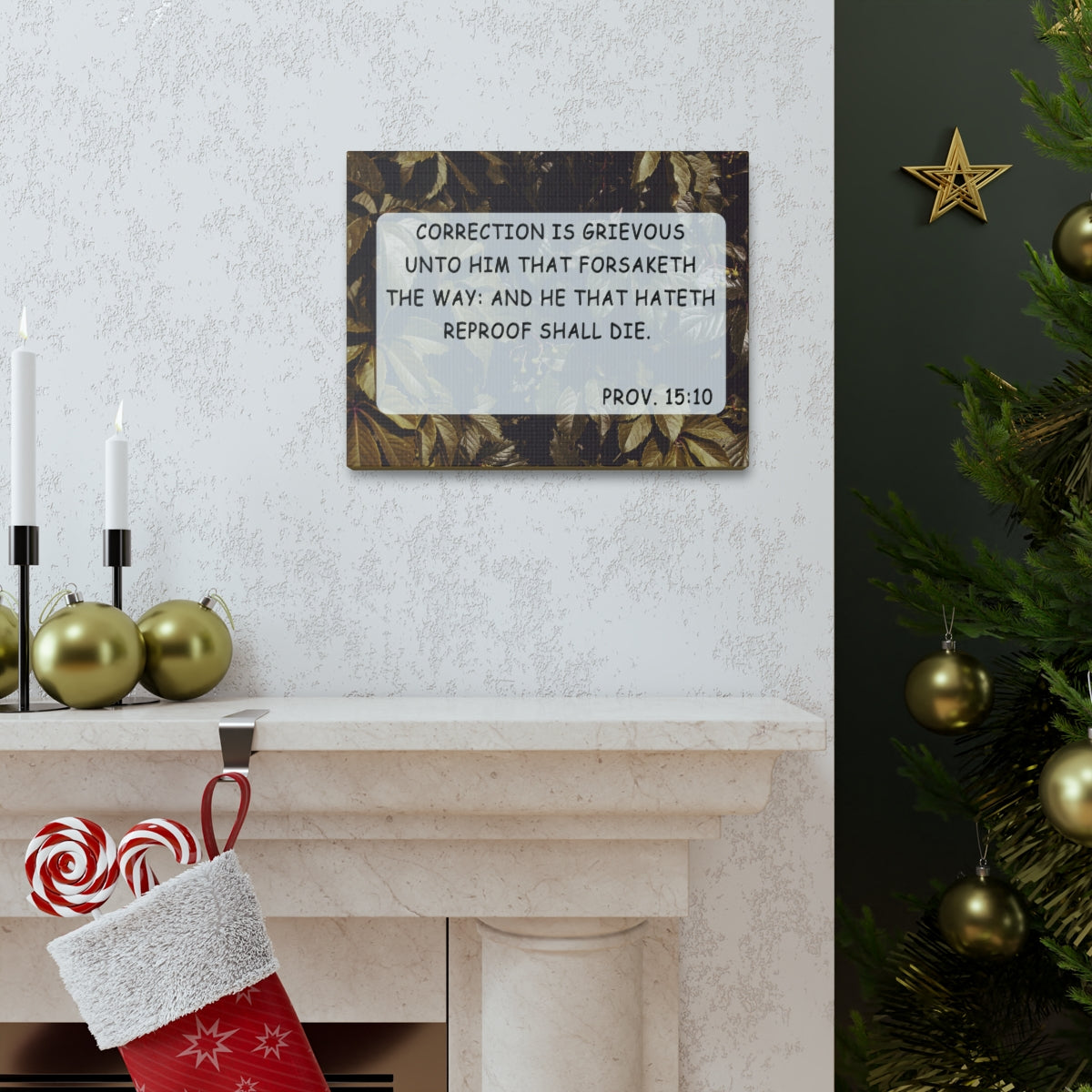Scripture Walls Correction Is Grievous Proverbs 15:10 Bible Verse Canvas Christian Wall Art Bible Verse Print Ready To Hang Unframed-Express Your Love Gifts
