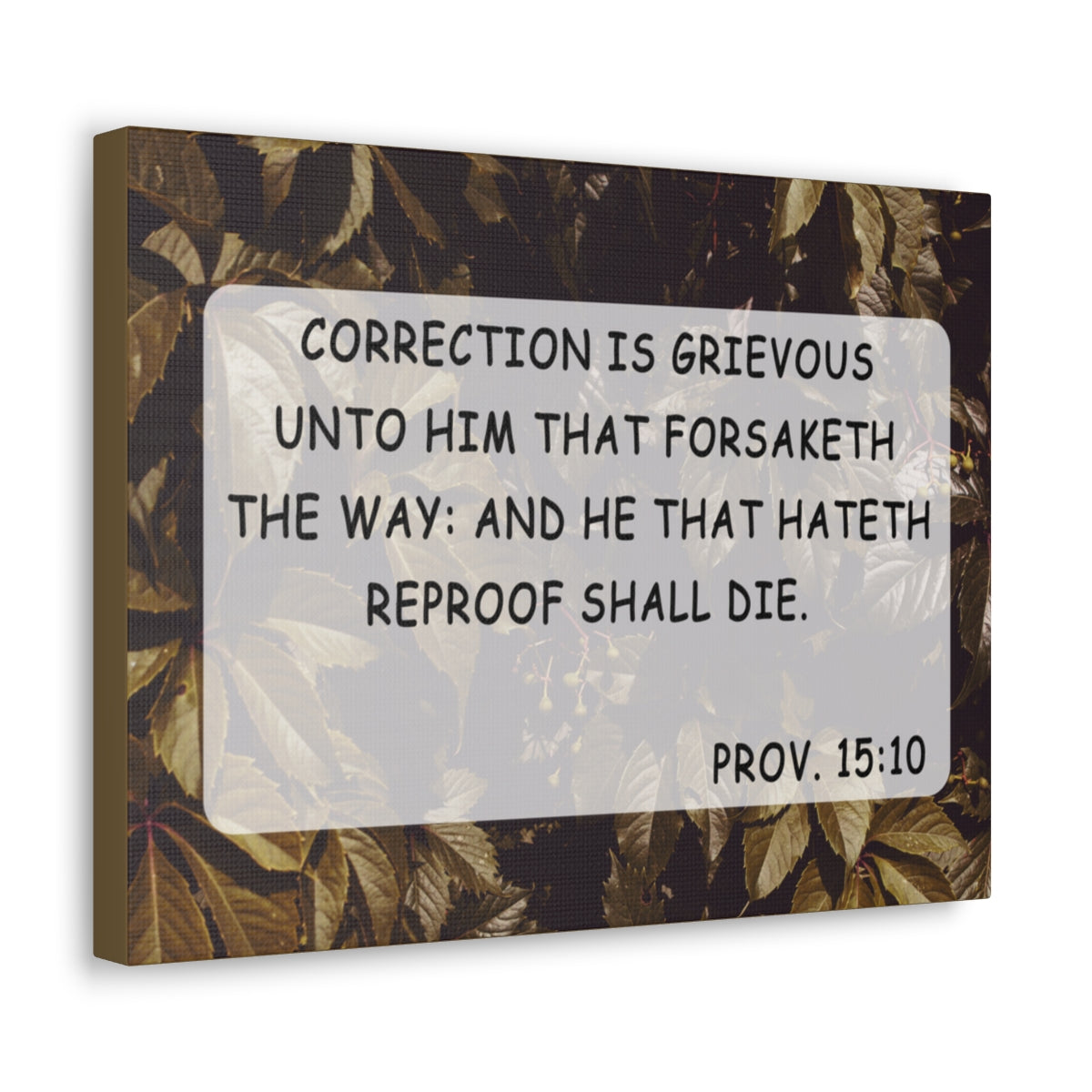 Scripture Walls Correction Is Grievous Proverbs 15:10 Bible Verse Canvas Christian Wall Art Bible Verse Print Ready To Hang Unframed-Express Your Love Gifts
