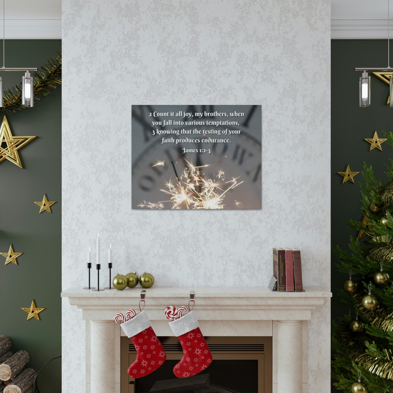 Scripture Walls Count It All Joy James 1:2 Bible Verse Canvas Christian Wall Art Ready to Hang Unframed-Express Your Love Gifts