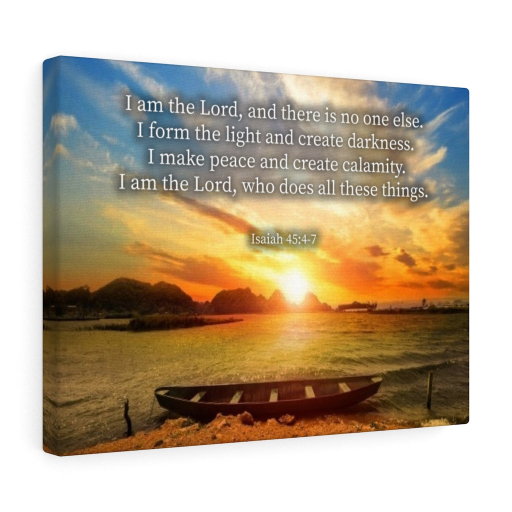 Scripture Walls Create Calamity Isaiah 45:6-7 Bible Verse Canvas Christian Wall Art Ready to Hang Unframed-Express Your Love Gifts