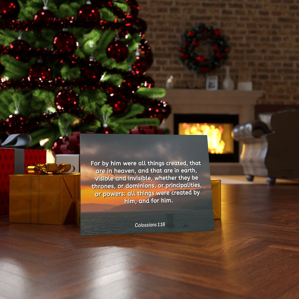 Scripture Walls Created By Him Colossians 1:16 Bible Verse Canvas Christian Wall Art Ready to Hang Unframed-Express Your Love Gifts