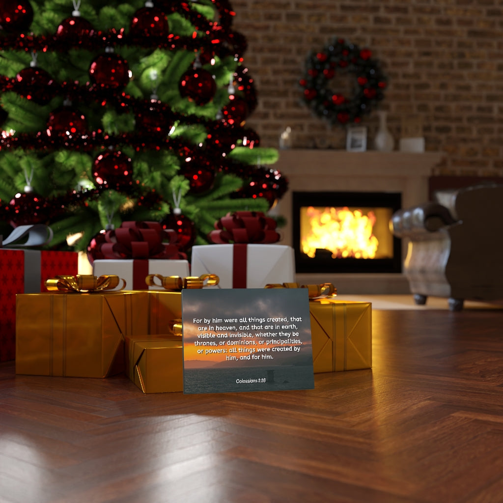 Scripture Walls Created By Him Colossians 1:16 Bible Verse Canvas Christian Wall Art Ready to Hang Unframed-Express Your Love Gifts