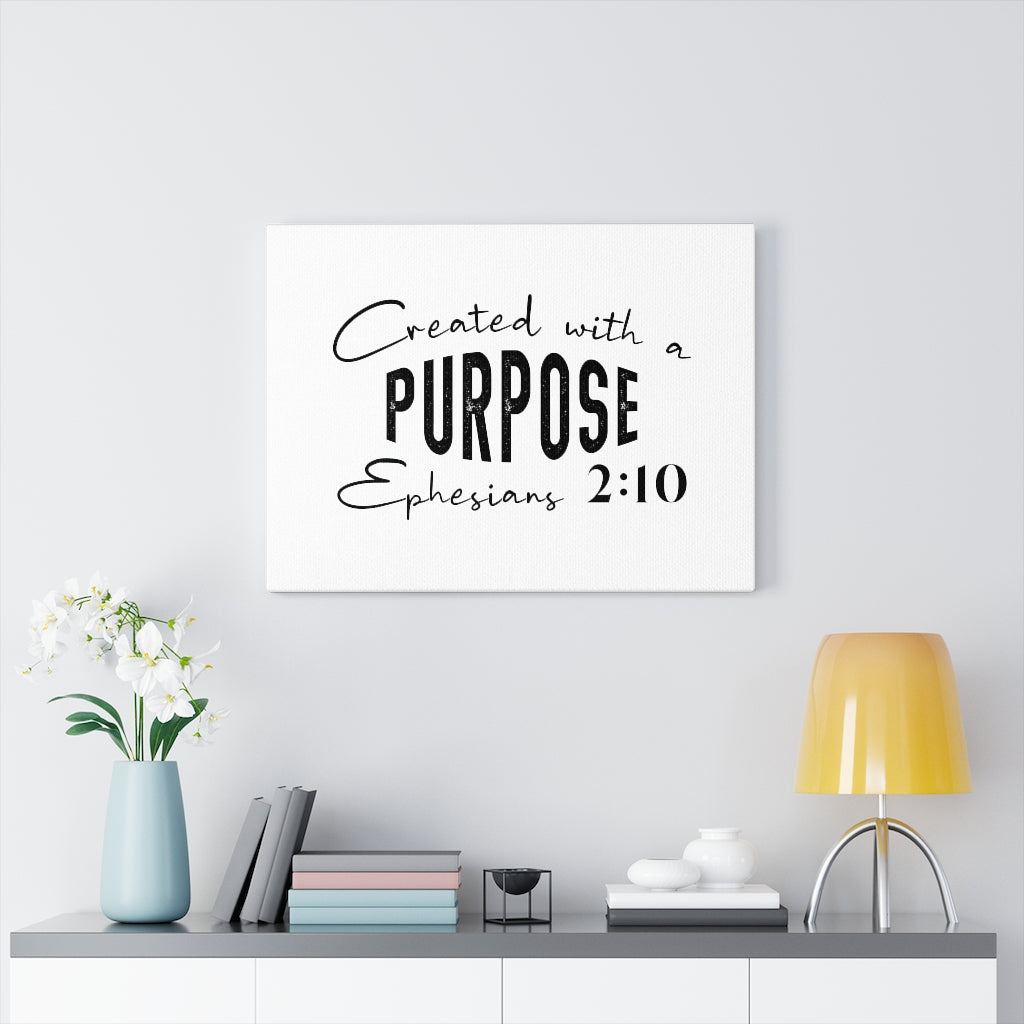 Scripture Walls Created With A Purpose Ephesians 2:10 Bible Verse Canvas Christian Wall Art Ready to Hang Unframed-Express Your Love Gifts