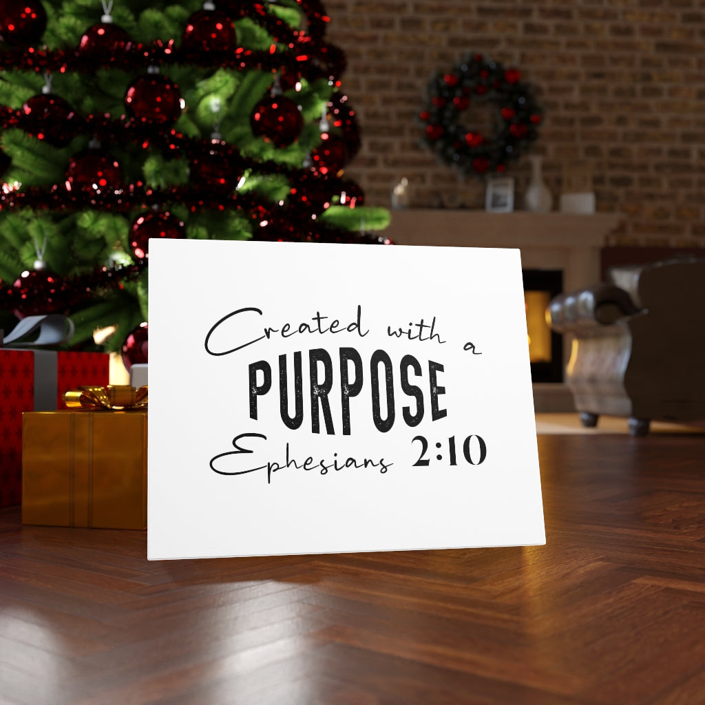 Scripture Walls Created With A Purpose Ephesians 2:10 Bible Verse Canvas Christian Wall Art Ready to Hang Unframed-Express Your Love Gifts