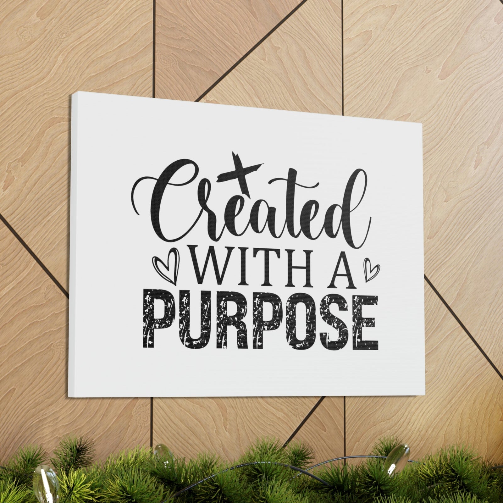 Scripture Walls Created With A Purpose Romans 8:28 White Hearts Christian Wall Art Bible Verse Print Ready to Hang Unframed-Express Your Love Gifts