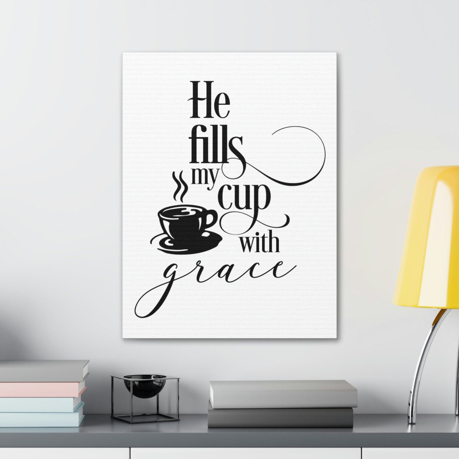 Scripture Walls Cup With Grace John 1:16 Christian Wall Art Print Ready to Hang Unframed-Express Your Love Gifts