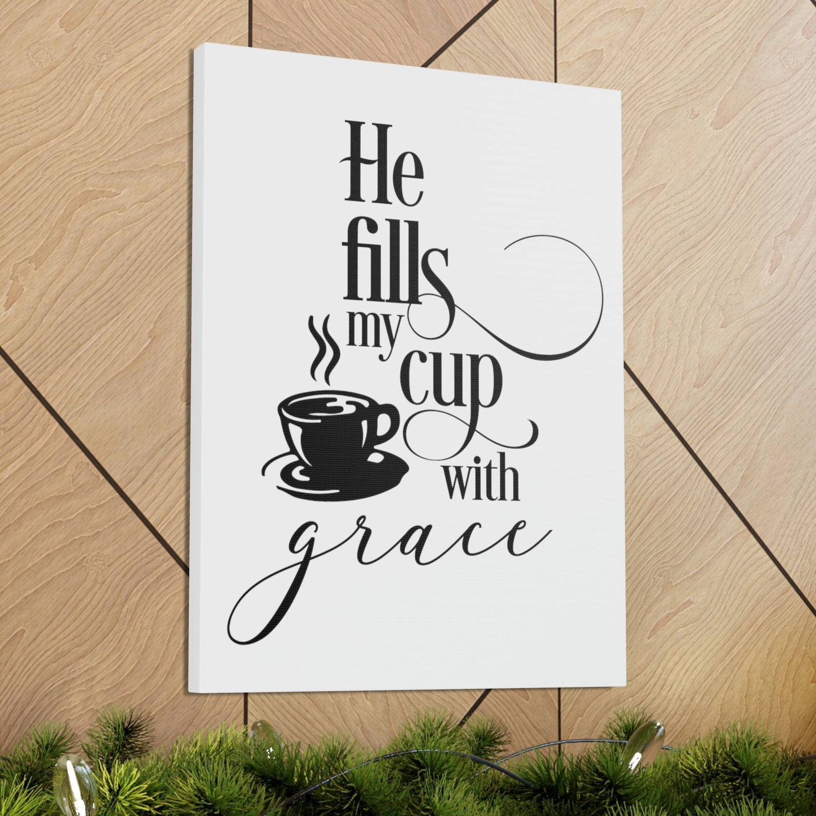 Scripture Walls Cup With Grace John 1:16 Christian Wall Art Print Ready to Hang Unframed-Express Your Love Gifts