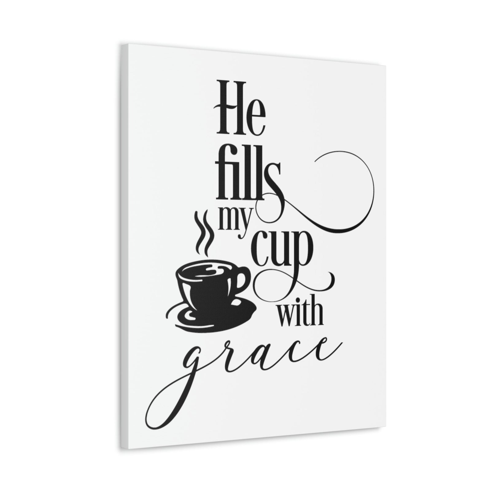 Scripture Walls Cup With Grace John 1:16 Christian Wall Art Print Ready to Hang Unframed-Express Your Love Gifts
