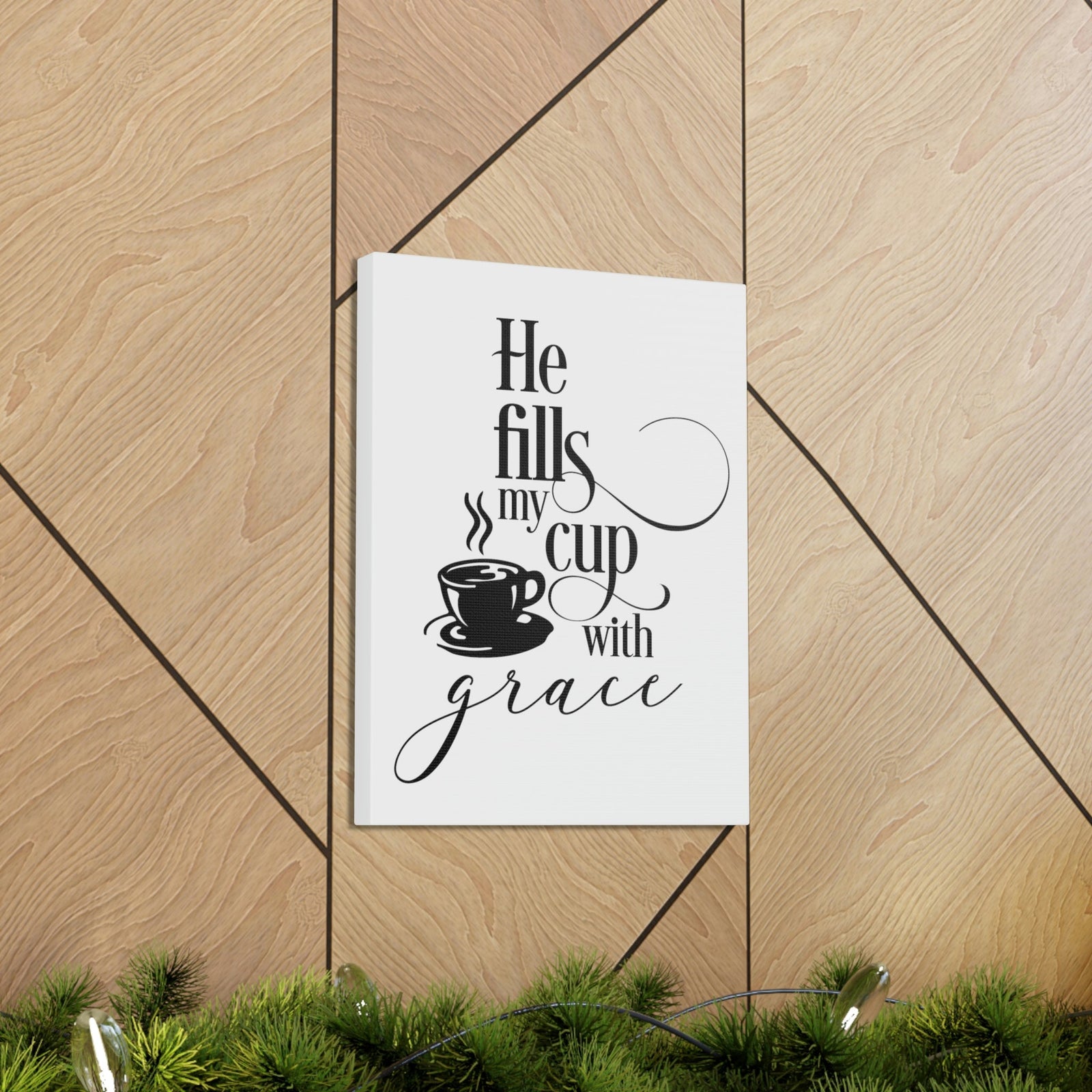 Scripture Walls Cup With Grace John 1:16 Christian Wall Art Print Ready to Hang Unframed-Express Your Love Gifts