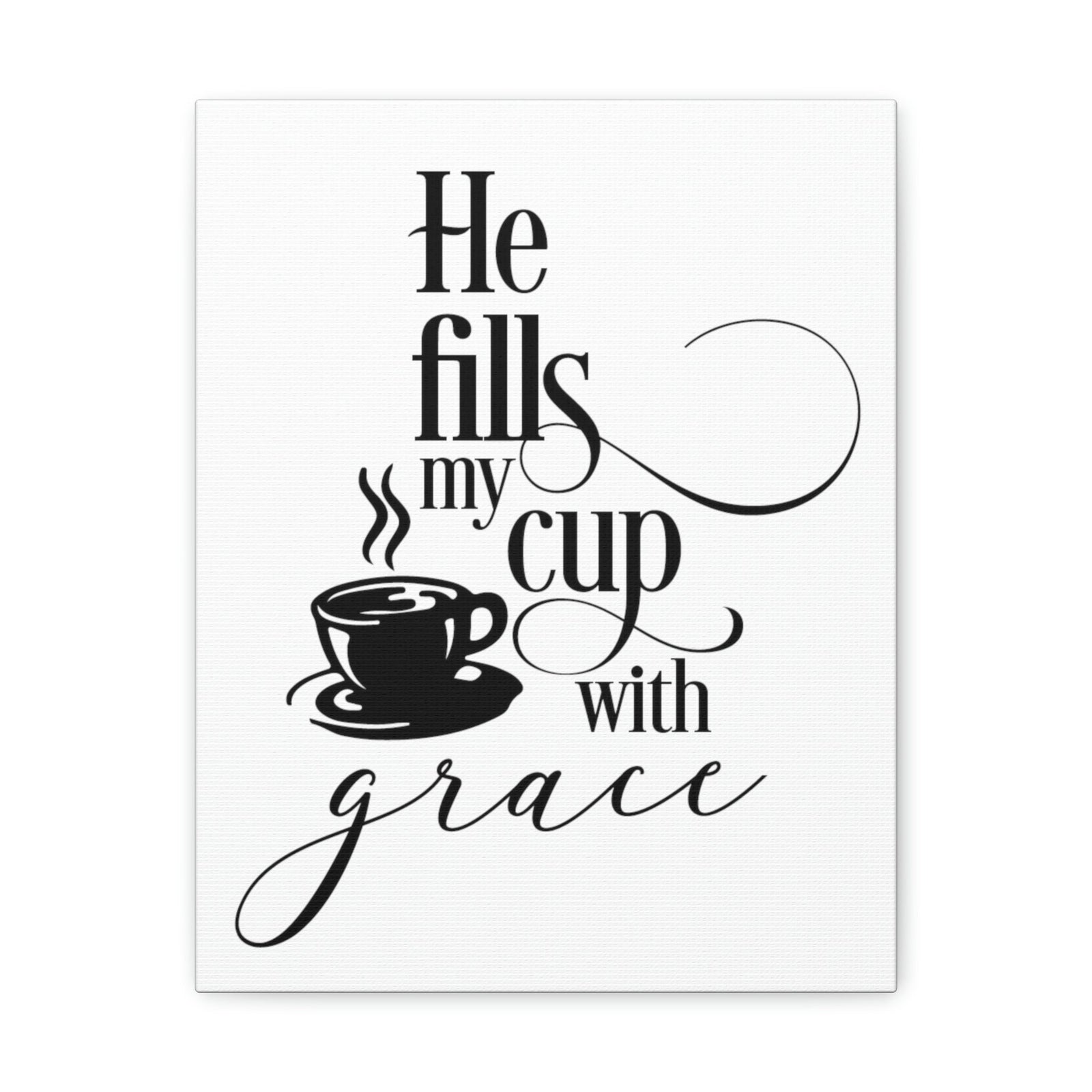 Scripture Walls Cup With Grace John 1:16 Christian Wall Art Print Ready to Hang Unframed-Express Your Love Gifts