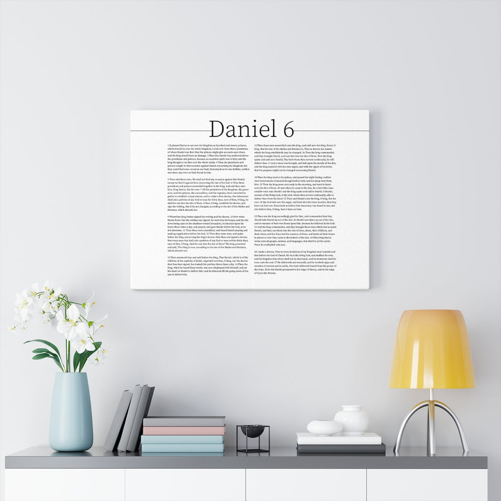 Scripture Walls Daniel & the LionâÂÂs Den Daniel 6 Bible Verse Canvas Christian Wall Art Ready to Hang Unframed-Express Your Love Gifts