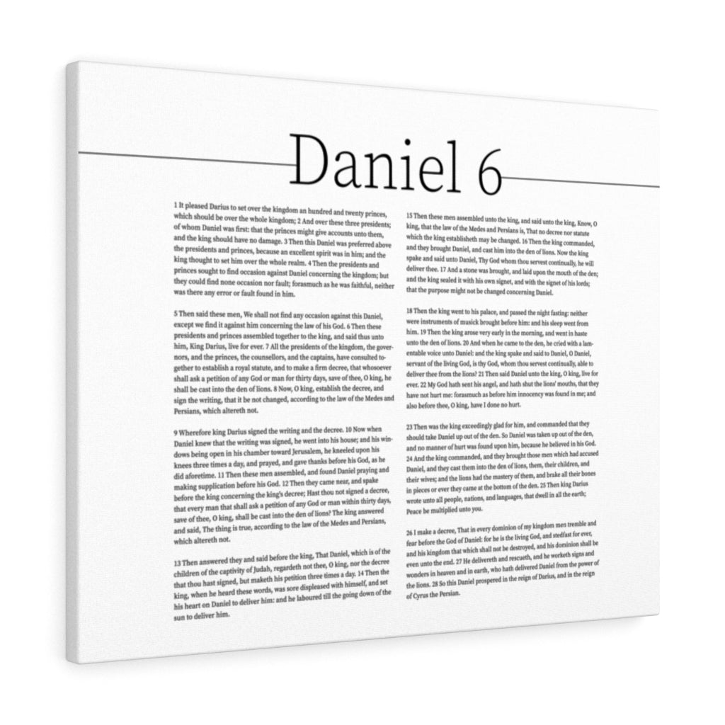 Scripture Walls Daniel & the LionâÂÂs Den Daniel 6 Bible Verse Canvas Christian Wall Art Ready to Hang Unframed-Express Your Love Gifts