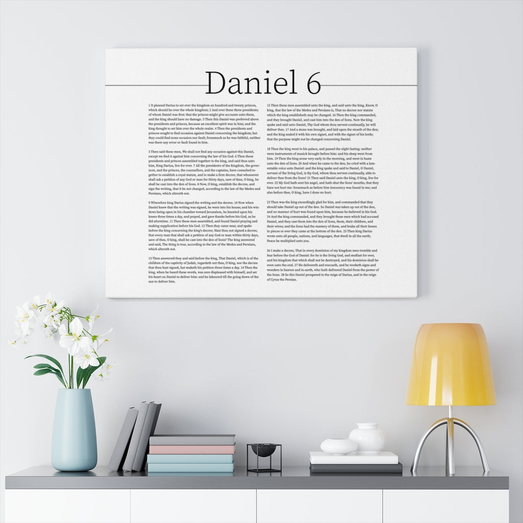 Scripture Walls Daniel & the LionâÂÂs Den Daniel 6 Bible Verse Canvas Christian Wall Art Ready to Hang Unframed-Express Your Love Gifts