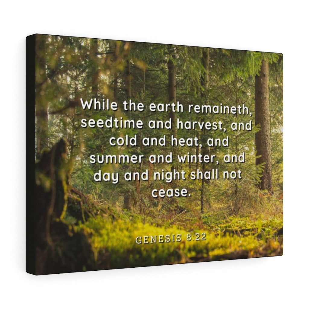 Scripture Walls Day And Night Genesis 8:22 Bible Verse Canvas Christian Wall Art Ready to Hang Unframed-Express Your Love Gifts