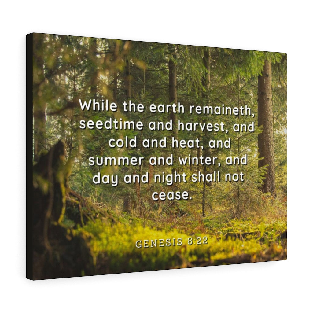 Scripture Walls Day And Night Genesis 8:22 Bible Verse Canvas Christian Wall Art Ready to Hang Unframed-Express Your Love Gifts