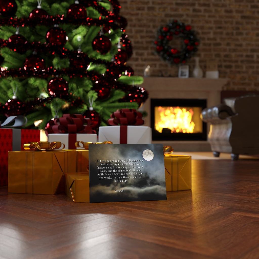 Scripture Walls Day Of The Lord 2 Peter 3:10 Bible Verse Canvas Christian Wall Art Ready to Hang Unframed-Express Your Love Gifts