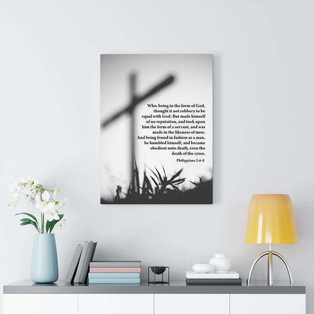Scripture Walls Death of The Cross Philippians 2:6-8 Wall Art Christian Home Decor Unframed-Express Your Love Gifts
