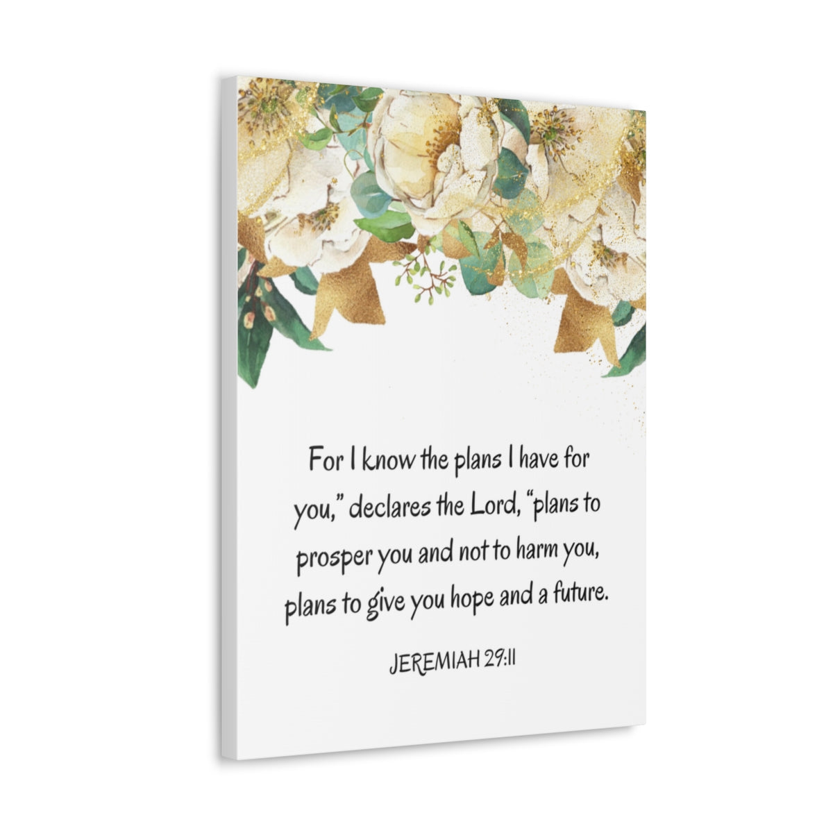 Scripture Walls Declares The Lord Jeremiah 29:11 Bible Verse Canvas Christian Wall Art Ready to Hang Unframed-Express Your Love Gifts