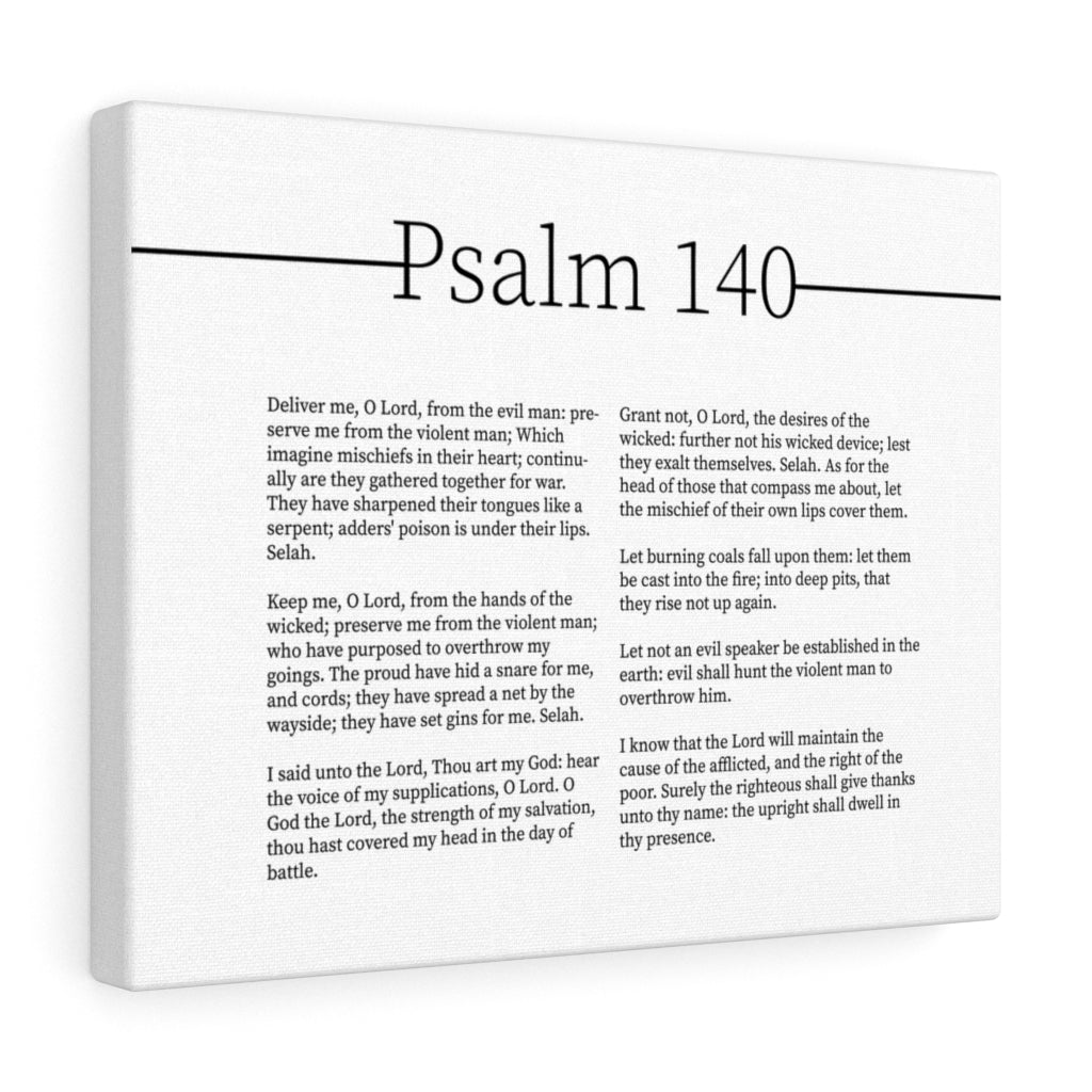 Scripture Walls Deliverance From Evil Men Psalm 140 Bible Verse Canvas Christian Wall Art Ready to Hang Unframed-Express Your Love Gifts