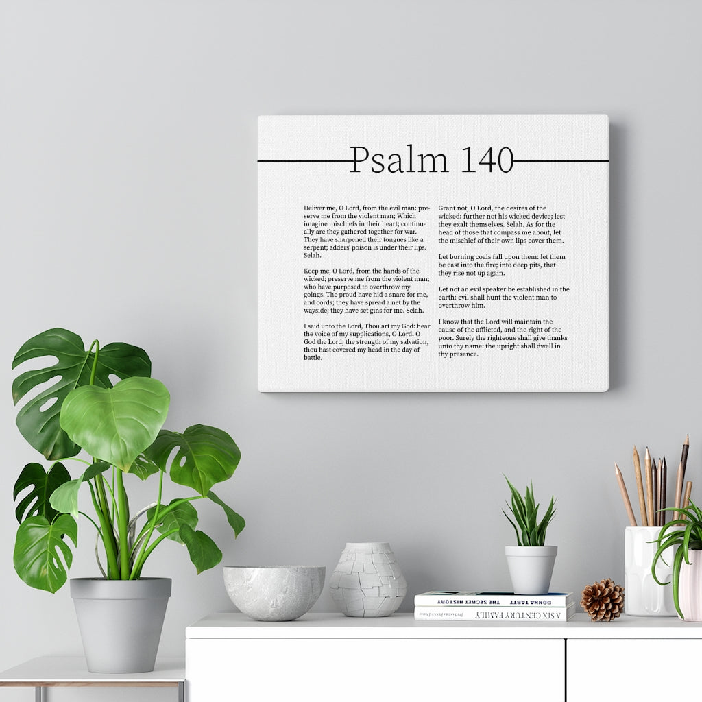 Scripture Walls Deliverance From Evil Men Psalm 140 Bible Verse Canvas Christian Wall Art Ready to Hang Unframed-Express Your Love Gifts