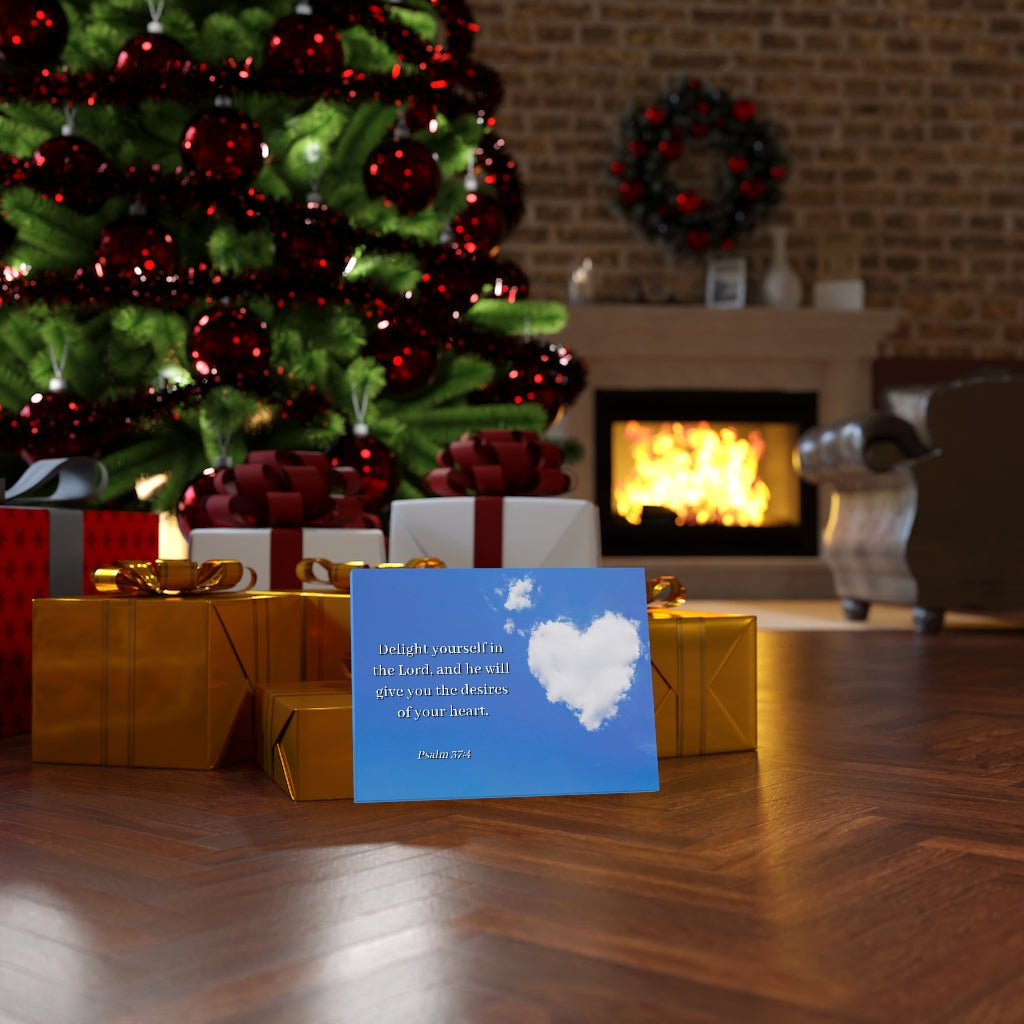 Scripture Walls Desires Of Heart Psalms 37:4 Bible Verse Canvas Christian Wall Art Ready to Hang Unframed-Express Your Love Gifts