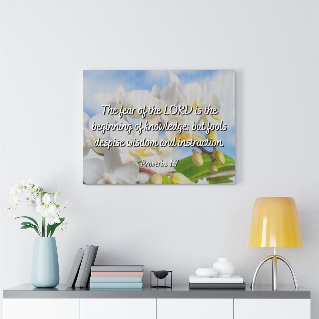 Scripture Walls Despise Wisdom And Instruction Proverbs 1:7 Bible Verse Canvas Christian Wall Art Ready to Hang Unframed-Express Your Love Gifts
