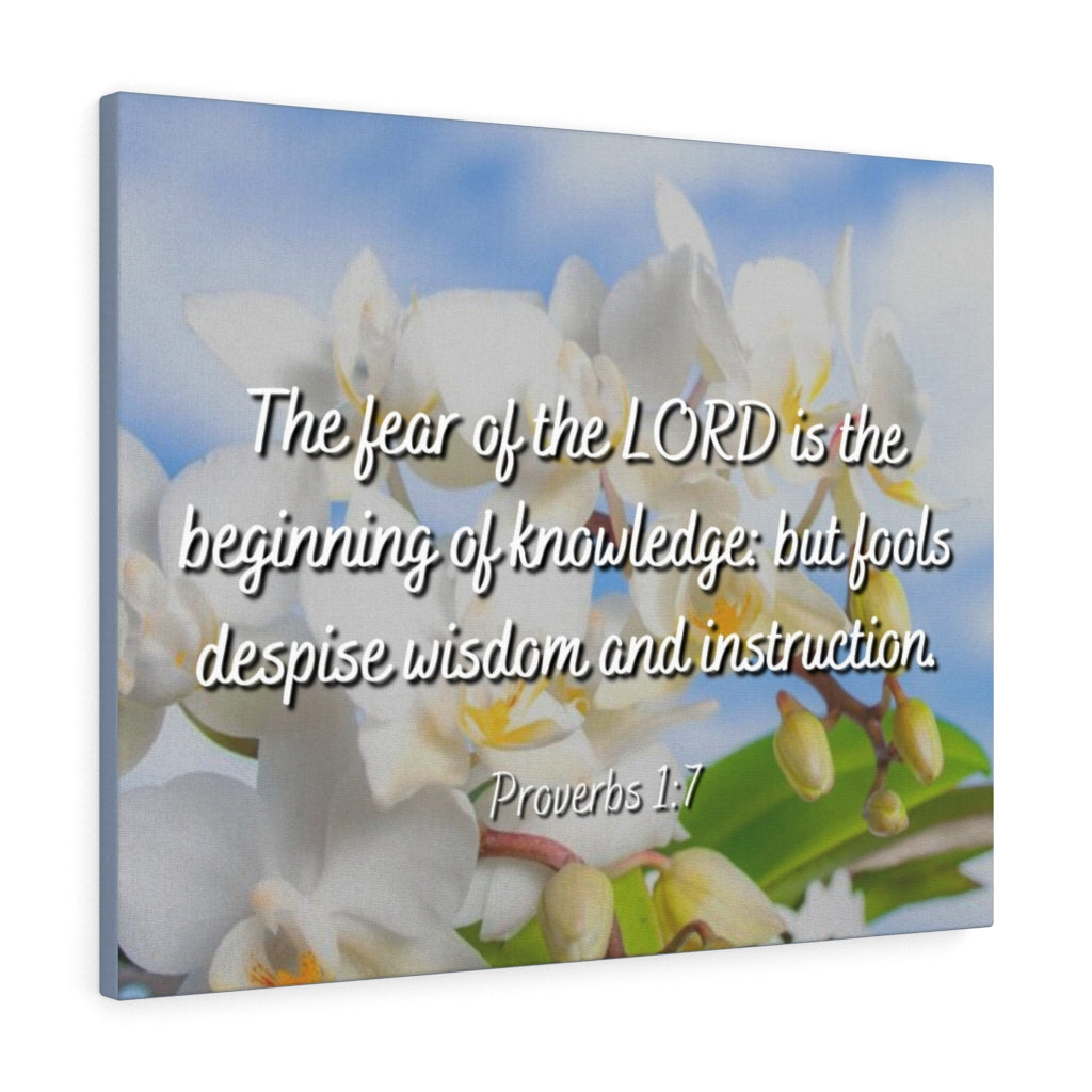 Scripture Walls Despise Wisdom And Instruction Proverbs 1:7 Bible Verse Canvas Christian Wall Art Ready to Hang Unframed-Express Your Love Gifts