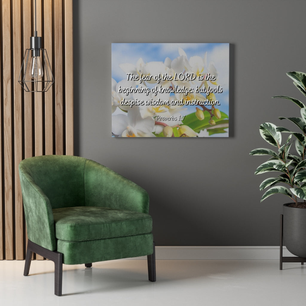 Scripture Walls Despise Wisdom And Instruction Proverbs 1:7 Bible Verse Canvas Christian Wall Art Ready to Hang Unframed-Express Your Love Gifts