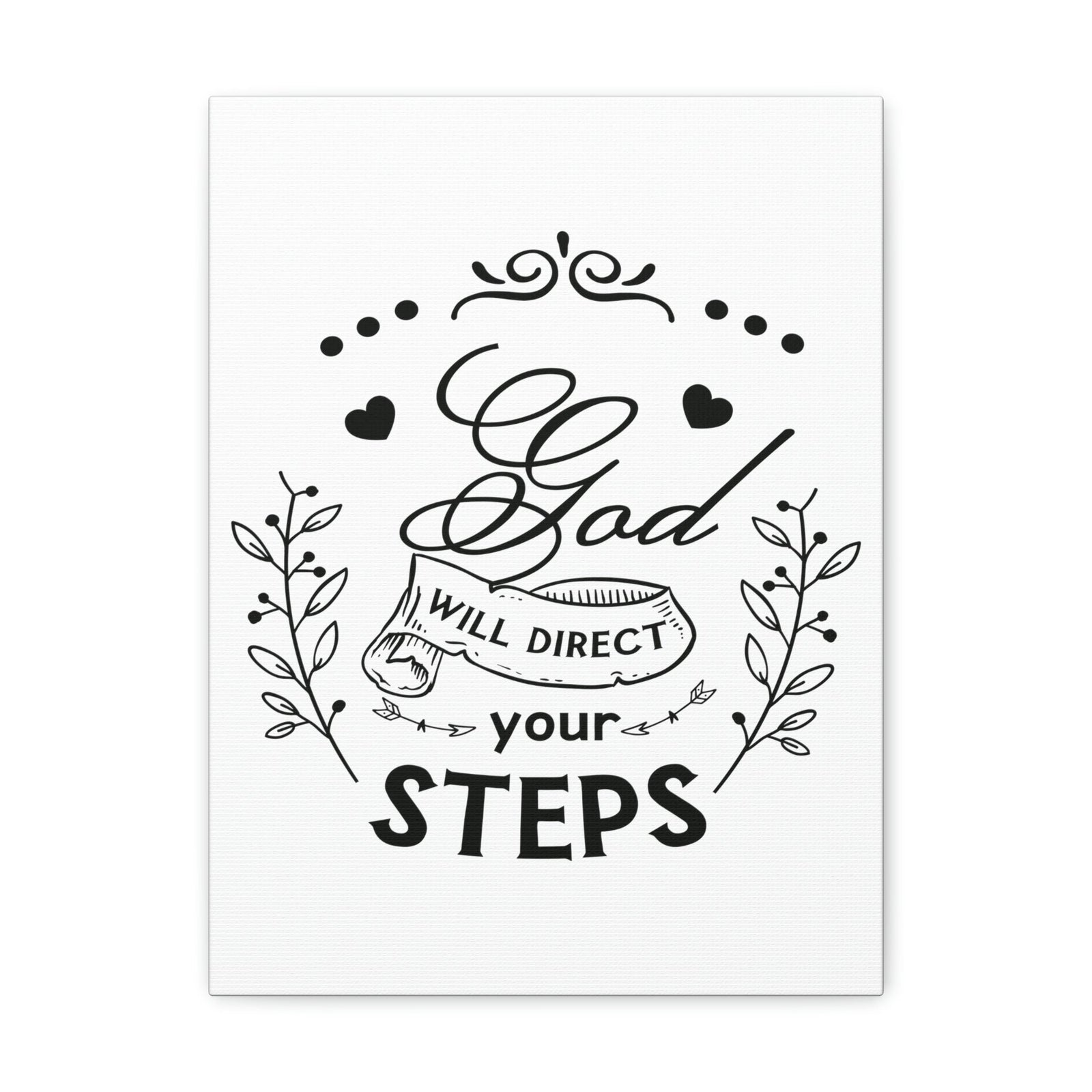 Scripture Walls Direct Your Steps Psalm 37:23-24 Christian Wall Art Print Ready to Hang Unframed-Express Your Love Gifts