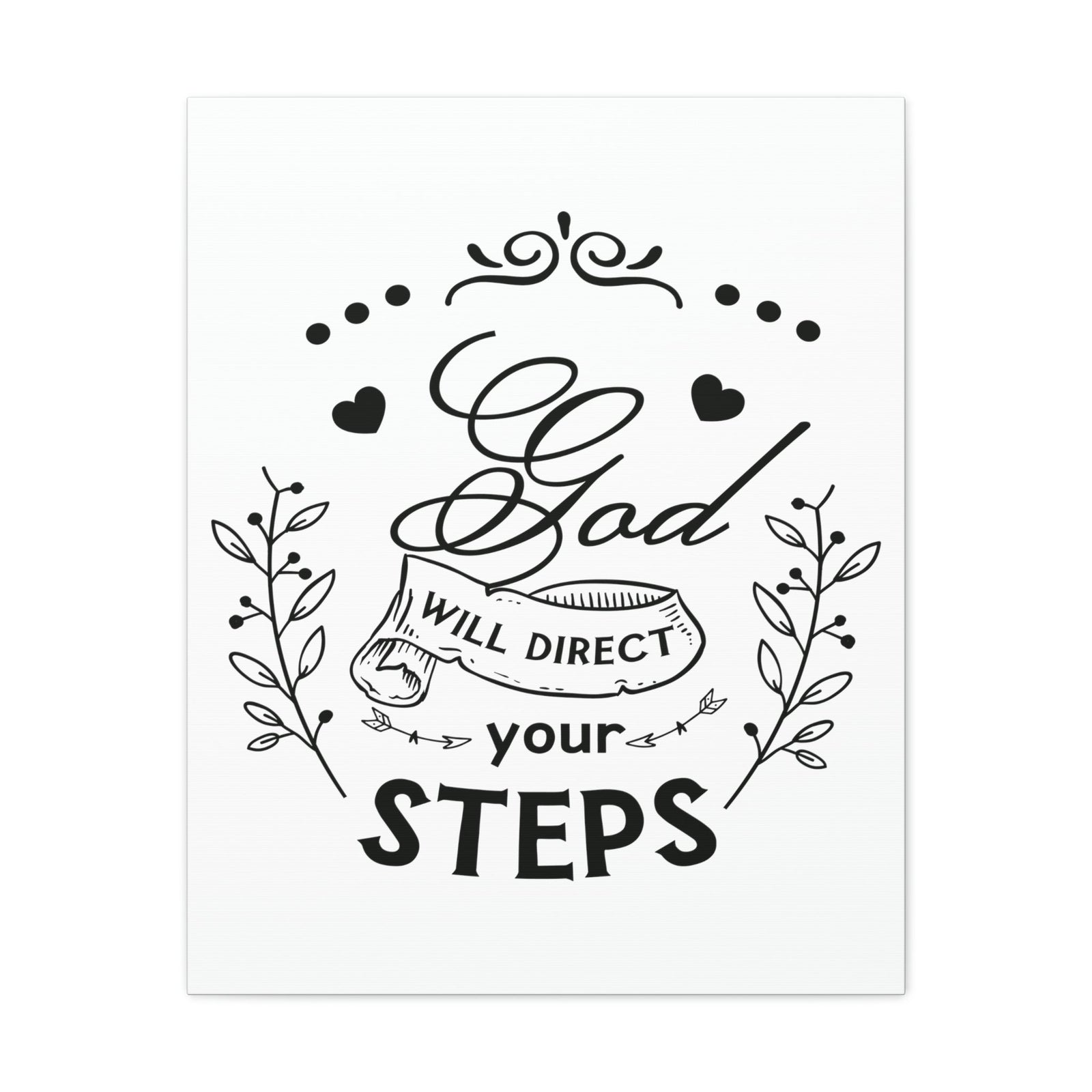 Scripture Walls Direct Your Steps Psalm 37:23-24 Christian Wall Art Print Ready to Hang Unframed-Express Your Love Gifts