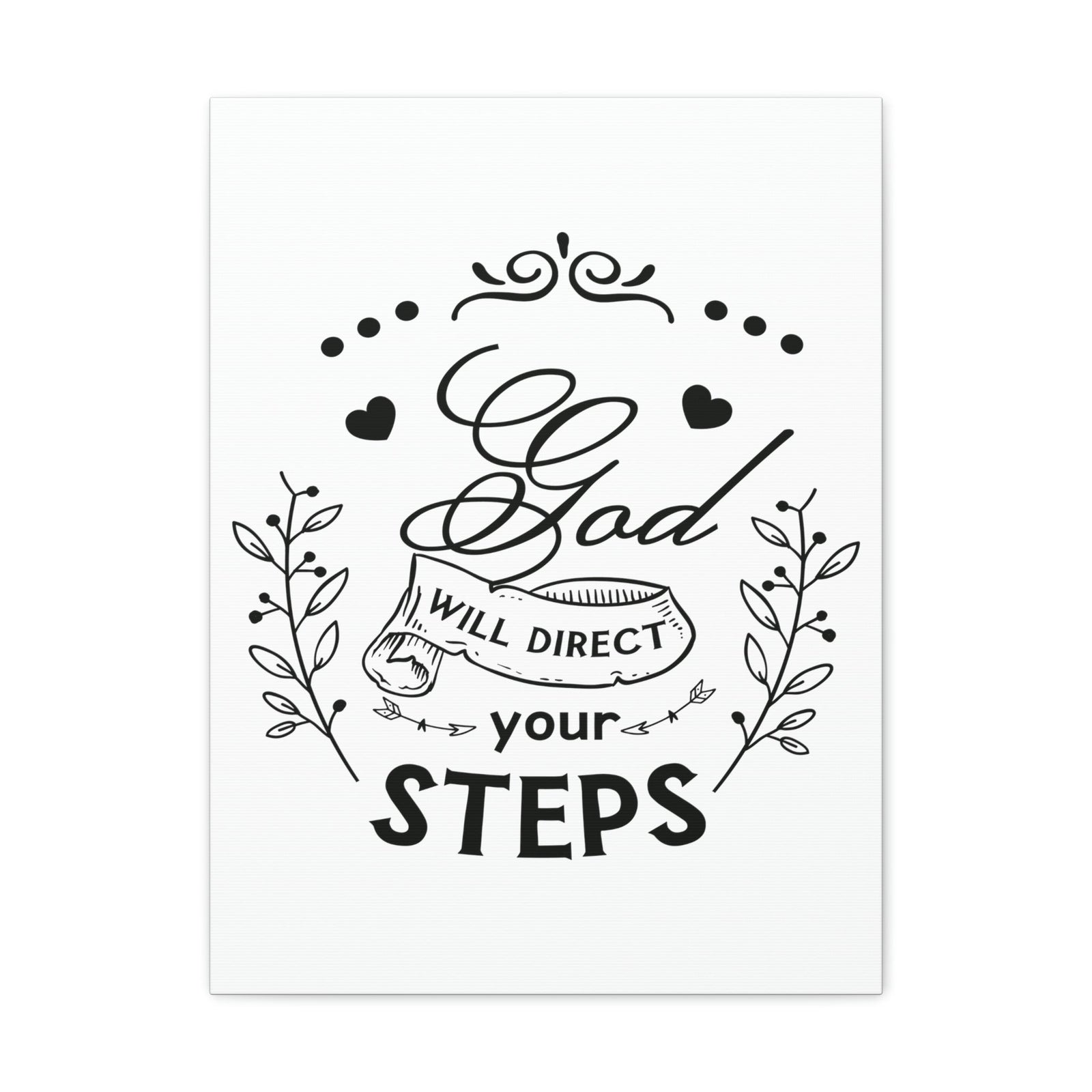 Scripture Walls Direct Your Steps Psalm 37:23-24 Christian Wall Art Print Ready to Hang Unframed-Express Your Love Gifts