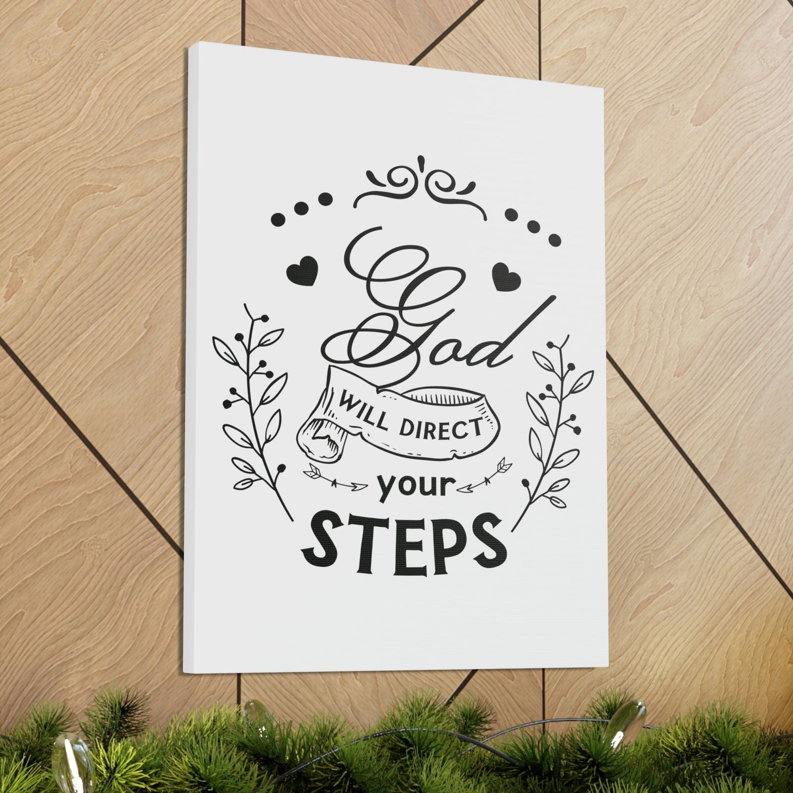 Scripture Walls Direct Your Steps Psalm 37:23-24 Christian Wall Art Print Ready to Hang Unframed-Express Your Love Gifts