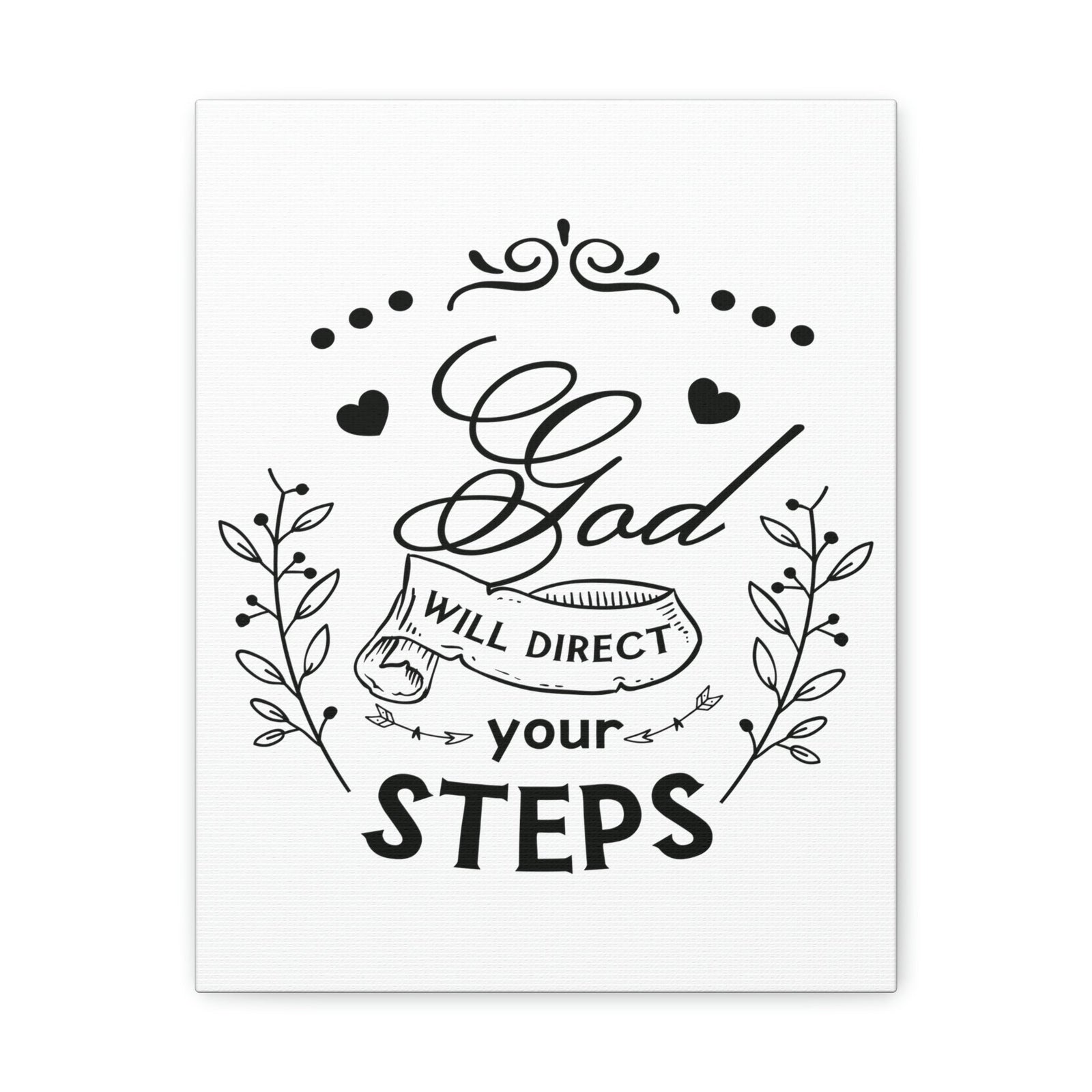 Scripture Walls Direct Your Steps Psalm 37:23-24 Christian Wall Art Print Ready to Hang Unframed-Express Your Love Gifts