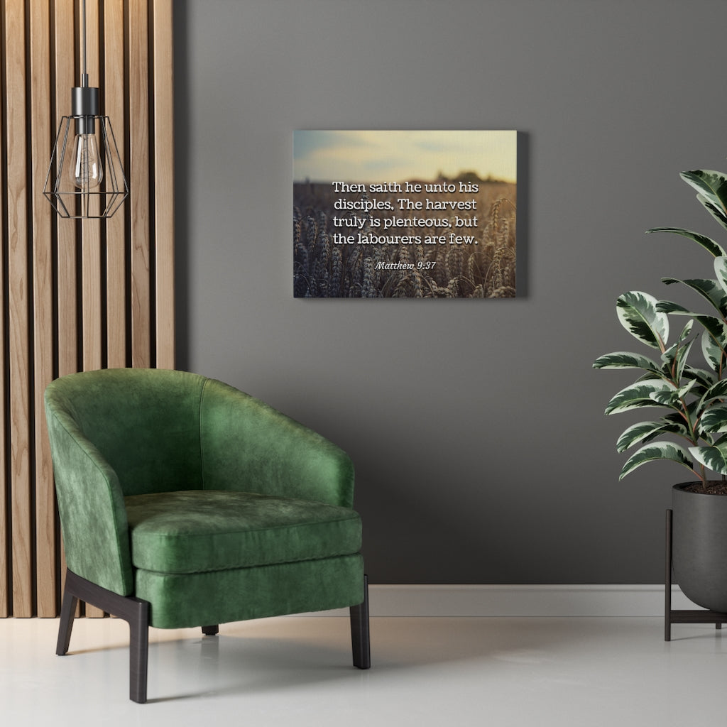 Scripture Walls Disciples Matthew 9:37 Bible Verse Canvas Christian Wall Art Ready to Hang Unframed-Express Your Love Gifts
