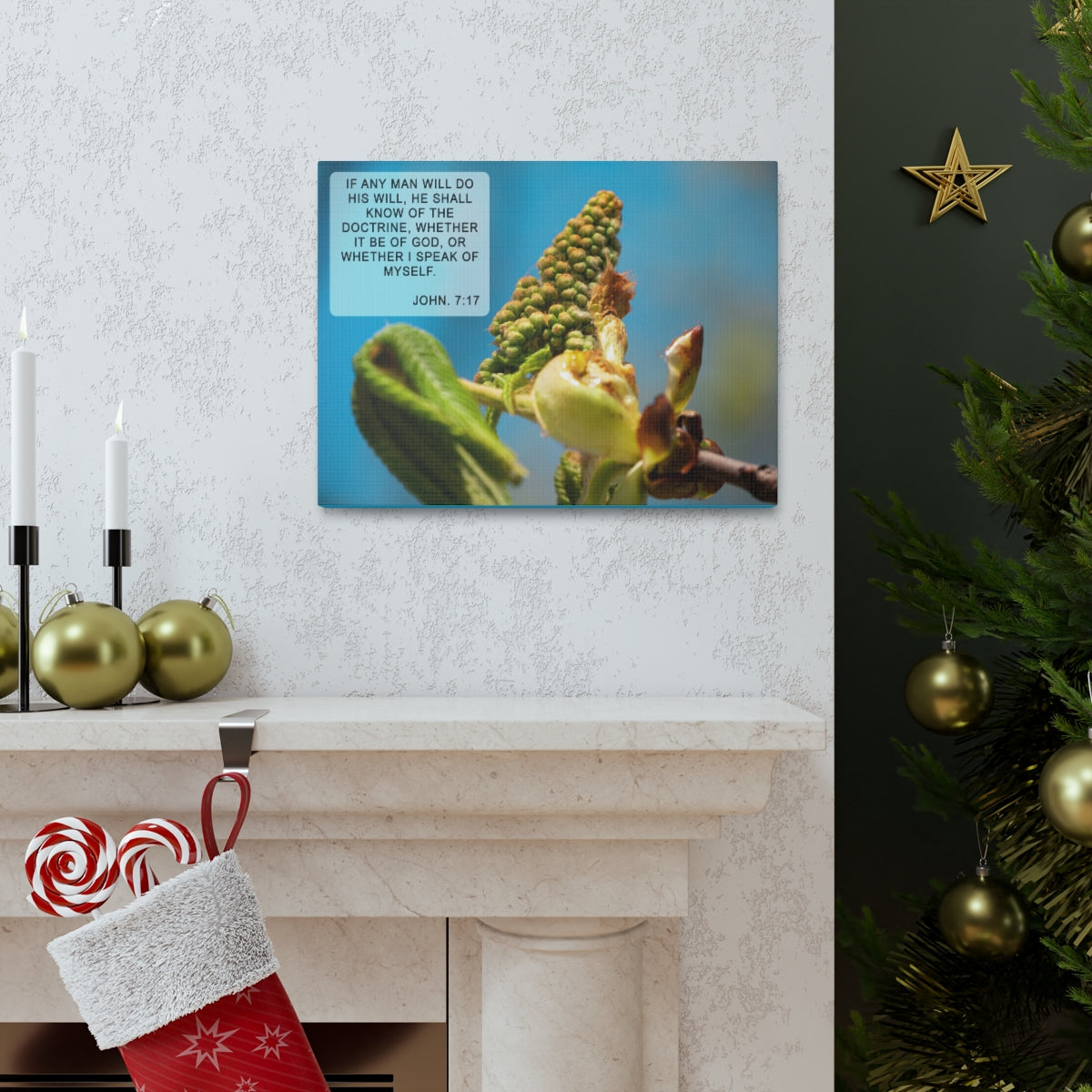 Scripture Walls Do His Will John 7:17 Bible Verse Canvas Christian Wall Art Ready to Hang Unframed-Express Your Love Gifts