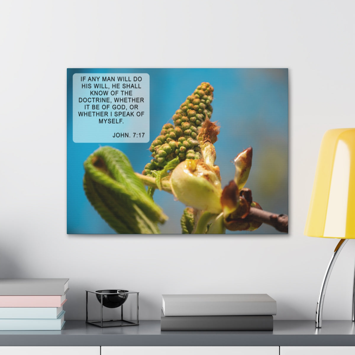 Scripture Walls Do His Will John 7:17 Bible Verse Canvas Christian Wall Art Ready to Hang Unframed-Express Your Love Gifts